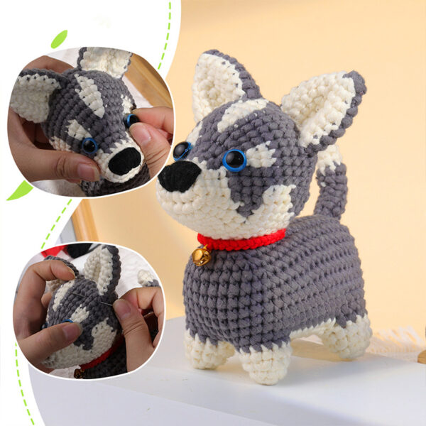 Crochet material pack - Husky crochet doll toy figurine