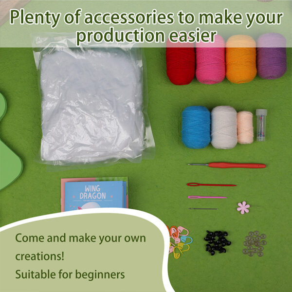 主图-04 Crochet material pack - Pterodactyl wool doll DIY parenting craft