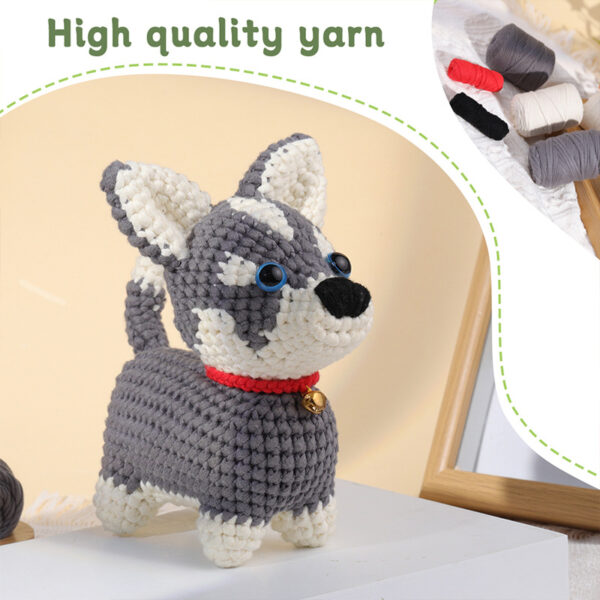 Crochet material pack - Husky crochet doll toy figurine