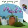 Crochet material pack - Bluebell flower pot plant decoration DIY handcraft for living room and bedroom decorative items as gifts