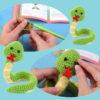 New animal crochet material pack - green small snake, made of high-quality milk cotton material
