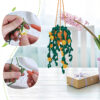 主图-09 Crochet material pack - New yellow small flower hanging basket hand-knitted accessory made of wool yarn