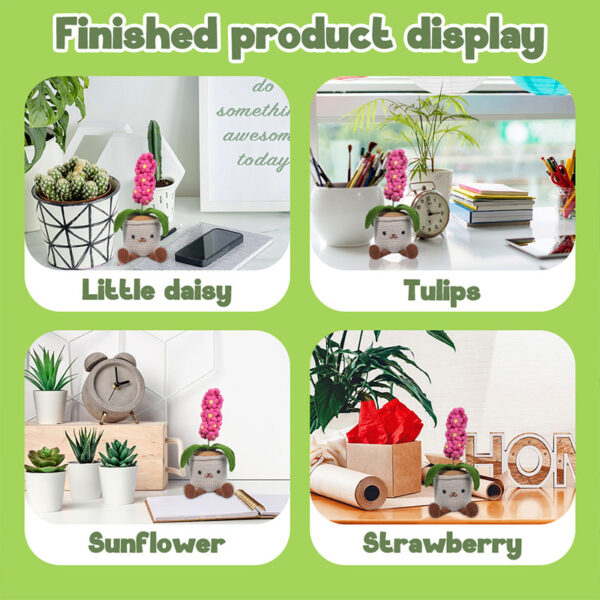 New potting hook knitting material pack - Hyacinth for living room decoration - wool DIY handmade decoration item