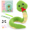 New animal crochet material pack - green small snake, made of high-quality milk cotton material