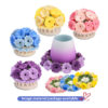 主图-10 Newly launched best-selling crochet material package - four-color coasters with creative flower pot decoration for interior design.