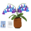 Crochet material pack - Bluebell flower pot plant decoration DIY handcraft for living room and bedroom decorative items as gifts