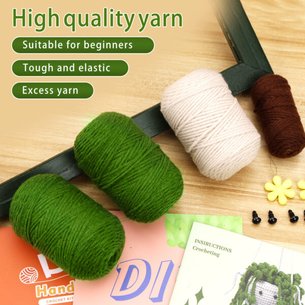 Crochet material pack for hanging potted Buddha beads DIY wool decoration