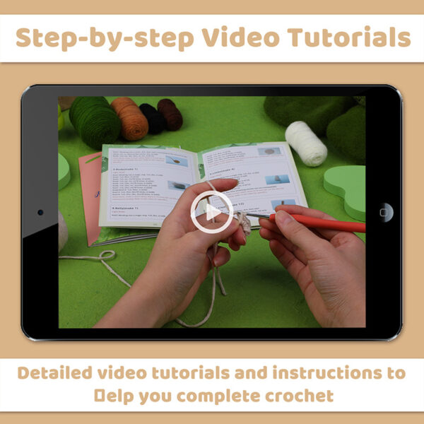 Crochet material pack for hand-knitting animal tree sloth plant pot decoration items