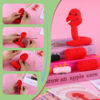 Crochet material package - New animal red small snake - English video tutorial - Handmade wool knitting - Children's toy