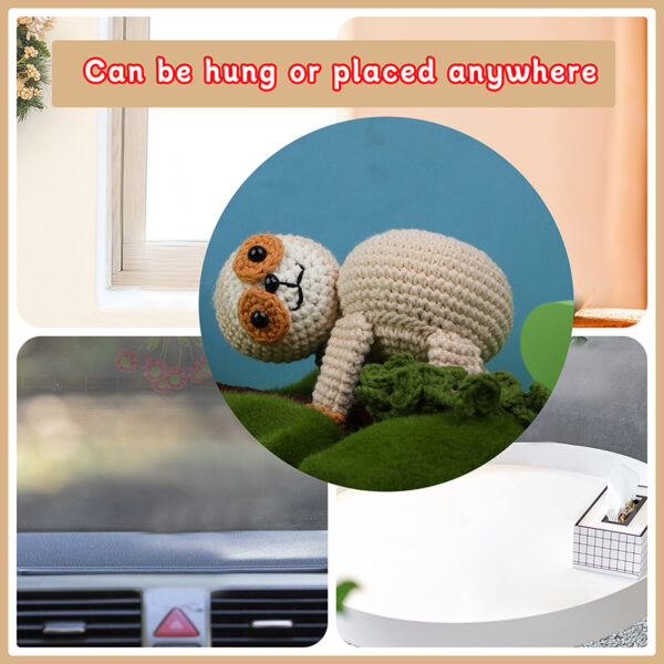 Crochet material pack for hand-knitting animal tree sloth plant pot decoration items