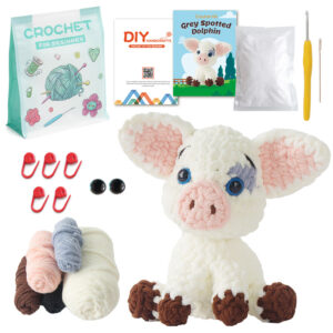主图-06 Beginner-level DIY knitting kit for children - Ice Stick Yarn Set for Knitting Animal Dolls