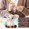 主图-09 Beginner-level DIY knitting kit for children - Ice Stick Yarn Set for Knitting Animal Dolls