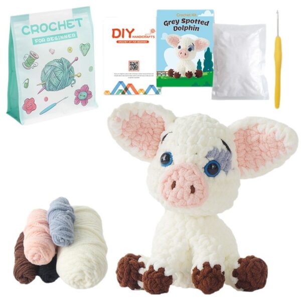主图-11 Beginner-level DIY knitting kit for children - Ice Stick Yarn Set for Knitting Animal Dolls