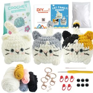 Cat plush toy crochet knitting material package for DIY hand-knitting