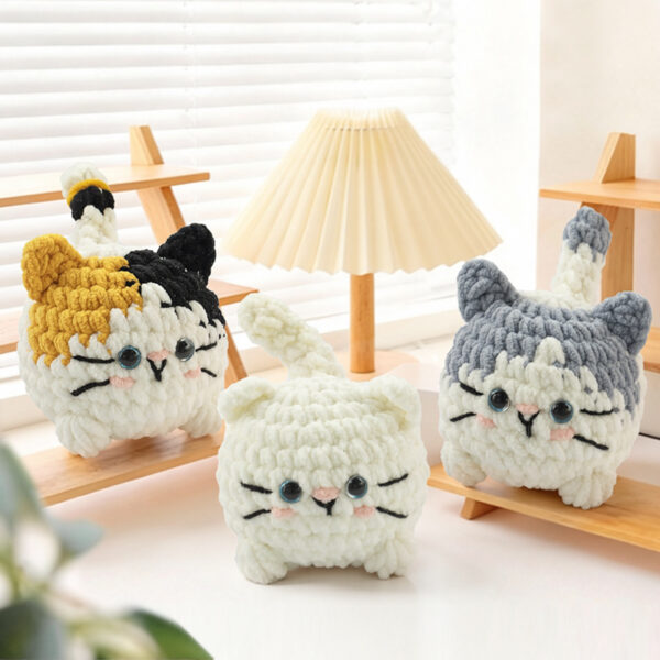 主图-08 Cat plush toy crochet knitting material package for DIY hand-knitting