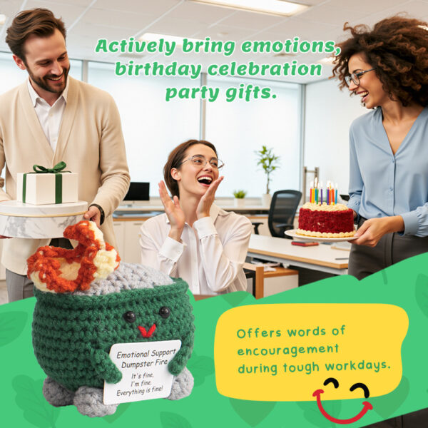 Emotional Card Fire Extinguisher Doll Crochet Material Pack Handmade DIY Knitting Yarn Set