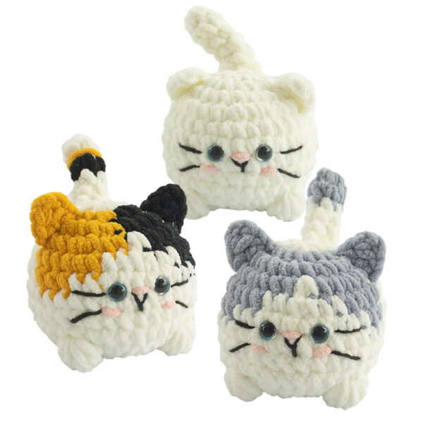 主图-11 Cat plush toy crochet knitting material package for DIY hand-knitting