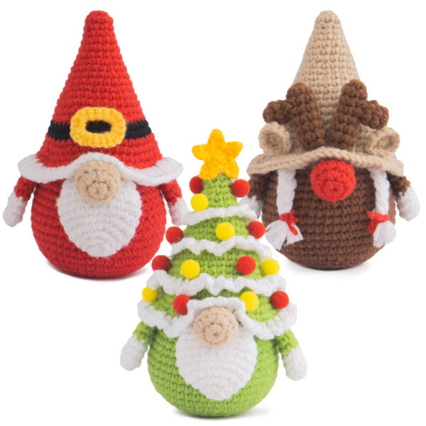 Christmas New Product Hand-knitted Deco Gnome Doll DIY Crochet Yarn Materials Pack