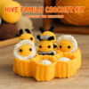 New crochet material pack for DIY knitting of wool balls to make honeycomb-shaped decorative toys