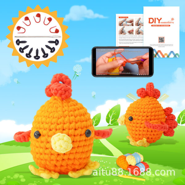 主图-08 New crochet material pack for DIY handmade knitting wool ball dolls - turkey toys