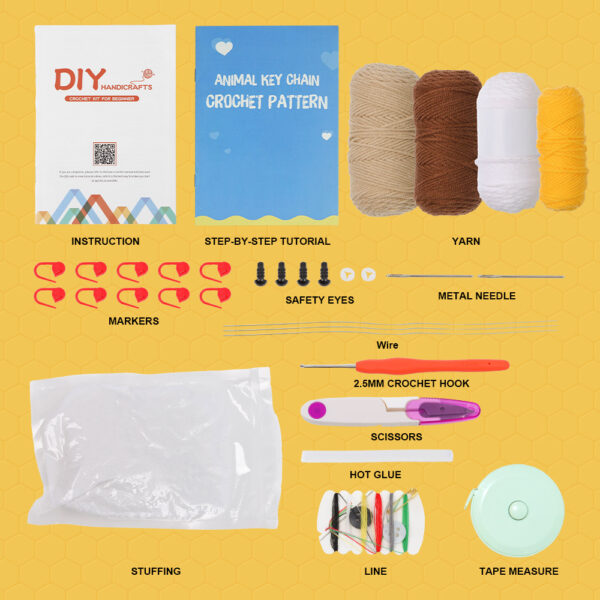 New knitting material pack for DIY hand-knitted plush honey pot doll ornaments