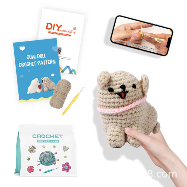 New crochet material package for handmade DIY crochet doll knitting yarn crochet material package
