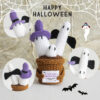 New Halloween wool crochet funny ghost doll pot plant finished product positive card pumpkin pot plant