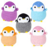 主图-09 New knitted doll material pack - crochet needles - DIY penguin wool knitted ornament - hand mixed yarn ball doll