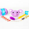 主图-09 New crochet material pack for DIY handmade knitting of elephant-shaped plush keychains with wool
