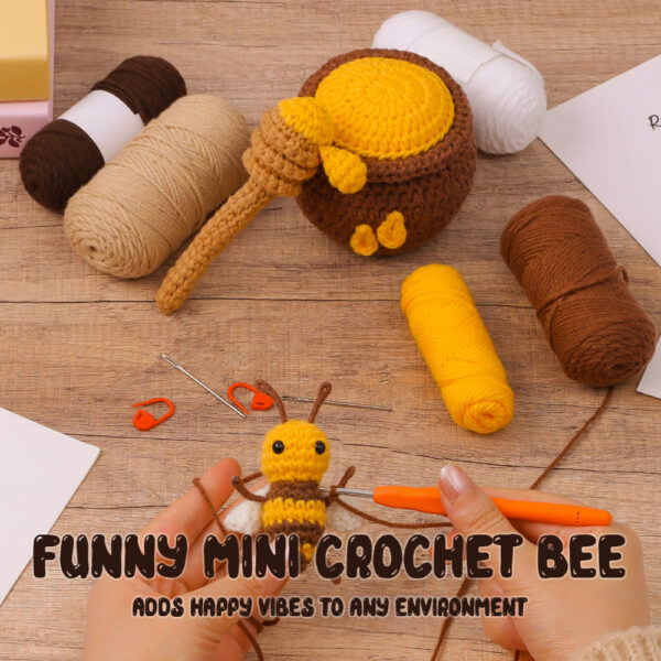 New knitting material pack for DIY hand-knitted plush honey pot doll ornaments