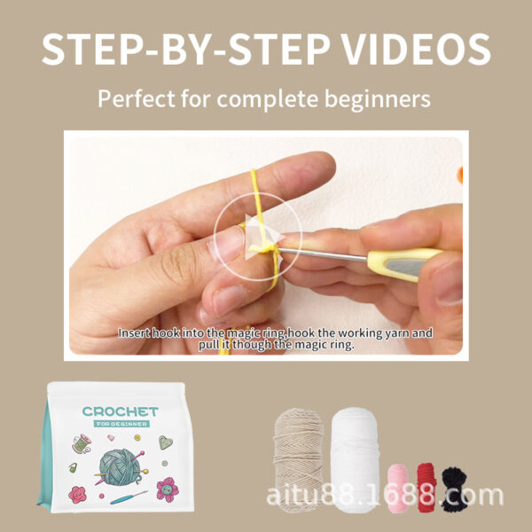 New crochet material package for handmade DIY crochet doll knitting yarn crochet material package