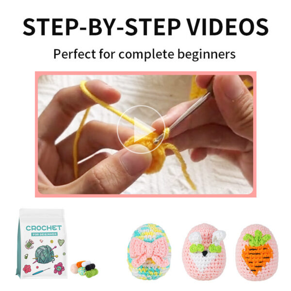 New crochet material pack for DIY handcrafted Easter doll ornaments for both men and women