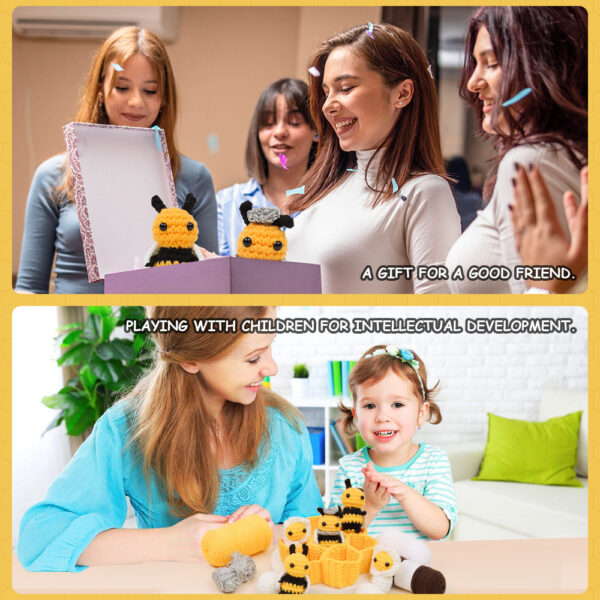 New crochet material pack for DIY knitting of wool balls to make honeycomb-shaped decorative toys