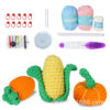 Crochet material pack - vegetable set - beginner's craft DIY knitting of coarse yarn balls