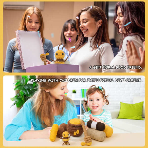 New knitting material pack for DIY hand-knitted plush honey pot doll ornaments