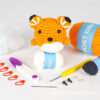 New crochet material pack for DIY handmade fox doll knitting of wool balls