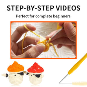 New crochet material pack for DIY hand-knitting of wool balls and knitting sets featuring mushrooms