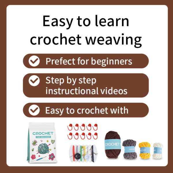 主图-10 Crochet material pack - Owl doll handmade DIY knitting wool ball set