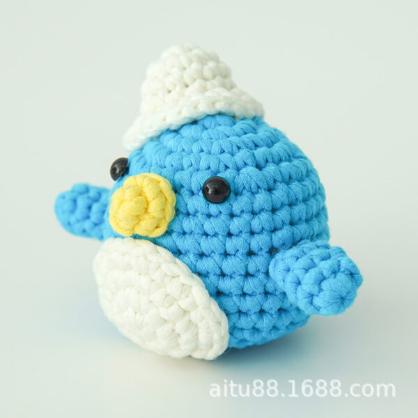 主图-10 Crochet material pack - Penguin doll set - Handmade DIY knitting of thick yarn ball