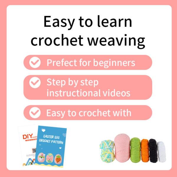 New crochet material pack for DIY handcrafted Easter doll ornaments for both men and women