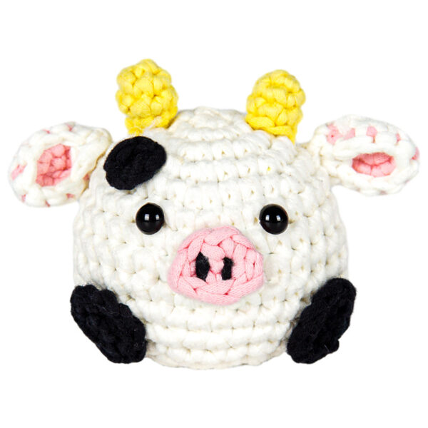 New crochet material pack for DIY handmade knitting of cow doll wool ornaments keychain set trendy