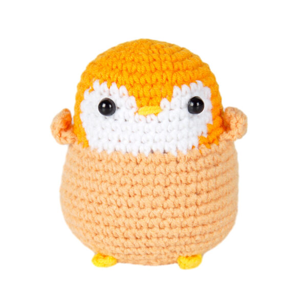 主图-11 New knitted doll material pack - crochet needles - DIY penguin wool knitted ornament - hand mixed yarn ball doll