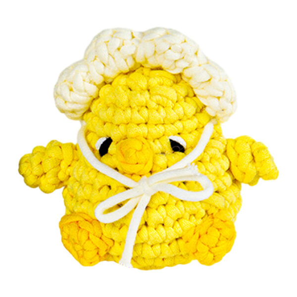 Crochet material pack for making DIY handcrafted penguin doll hanging ornaments with wool balls