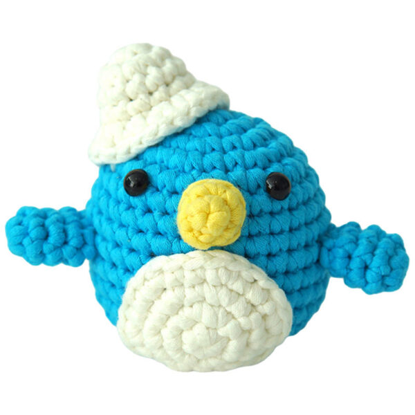 主图-11 Crochet material pack - Penguin doll set - Handmade DIY knitting of thick yarn ball