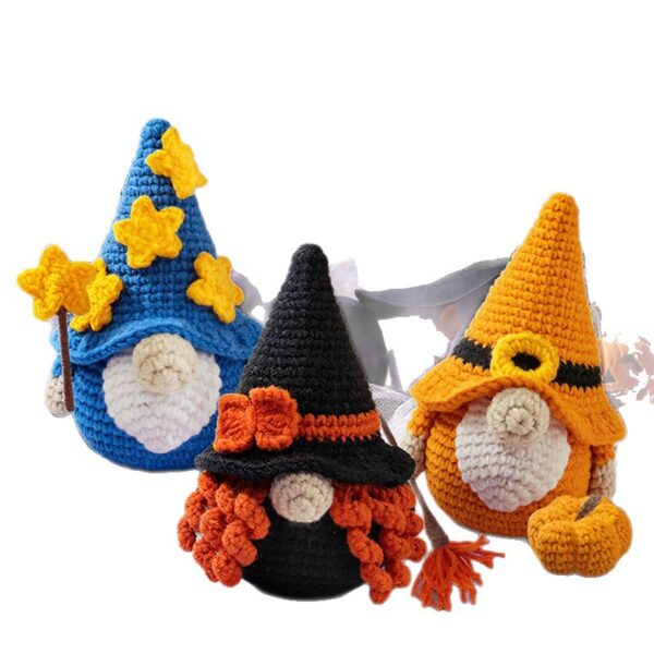 主图-11 New Halloween handmade crochet goblin doll yarn material pack - DIY doll crochet knitting material pack
