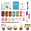 Crochet material pack for hand-knitting DIY large potted plant wool table decoration item