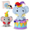 New crochet kit material pack - doll mini small elephant - without fork - stuffed cotton - handcrafted - DIY - knitting