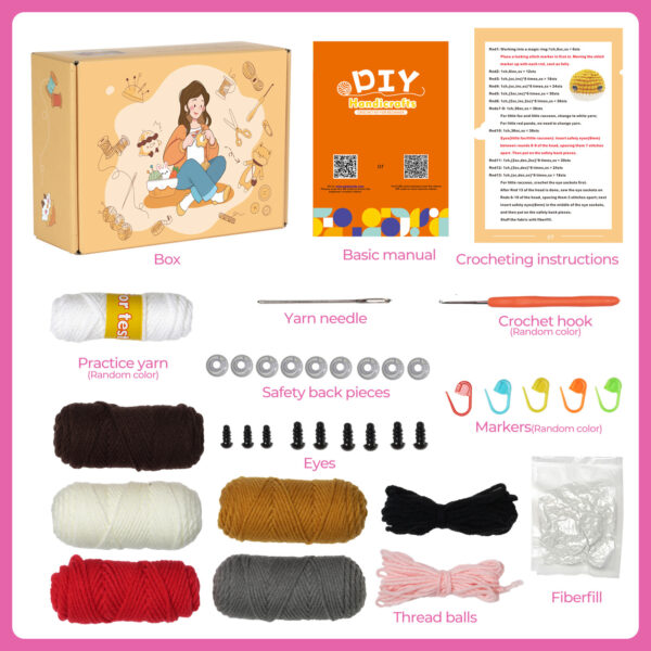 主图-07 Crochet kit - Material pack - Three small dolls - Handmade DIY knitting