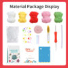 Crochet material kit for beginners' DIY wool craft set - small flower pendant