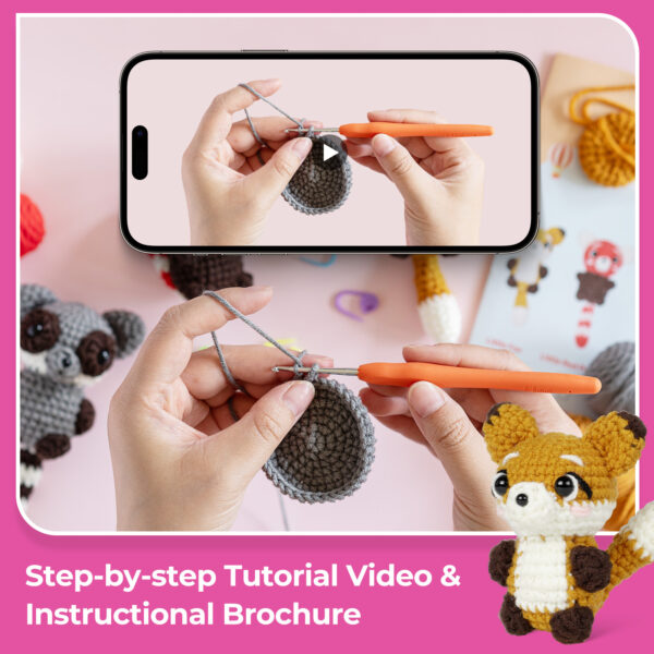 主图-08 Crochet kit - Material pack - Three small dolls - Handmade DIY knitting